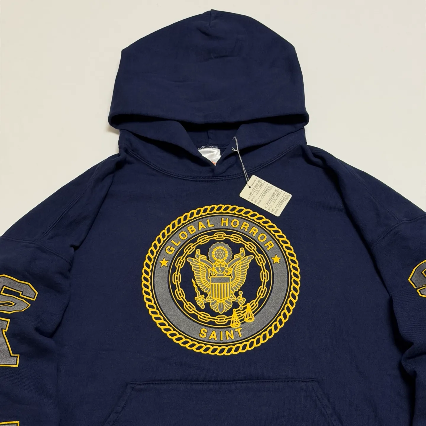 SAINT Mxxxxxx HOODIE/SAINT/NVY Reflective Angel Hoodie Blue S-XL Original open mold Loose cut Comfortable fit Top printing technology 3M reflective paste Best reflective effect in the industry Correct version Original consistent main mark/wash mark/cherub anti-counterfeiting
